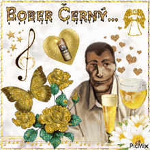 a picture of a man with the words bober cerny on the top