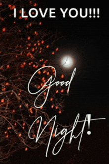 a poster that says " i love you " and " good night "