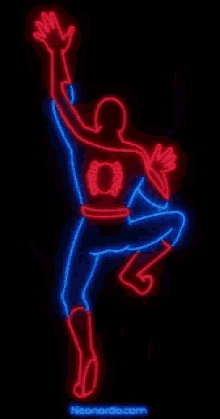 Neon Spiderman GIF - Neon Spiderman Superhero GIFs