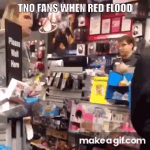 Two Fans When Red Flood Angry GIF