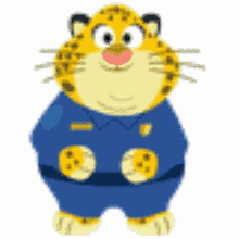 clawhauser rubbing belly on white background
