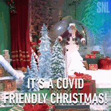 Its A Covid Friendly Christmas Santa Claus GIF - Its A Covid Friendly Christmas Santa Claus Jason Bateman GIFs
