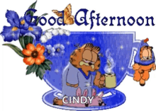 Garfield Good Afternoon GIF - Garfield Good Afternoon Coffee GIFs