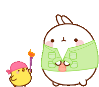 Happy Molang Sticker - Happy Molang Blush Stickers