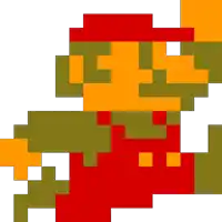 a pixel art of mario from the video game super mario bros