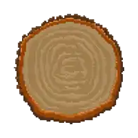 a pixel art of a tree stump with the words new post written on it