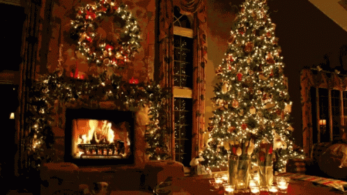 Fireplace Christmas Wallpaper GIFs | Tenor