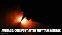 average jcole post after they take a break is displayed