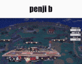 a screenshot of a video game with the words penji b on top
