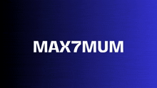 a blue background with the word maximum in white
