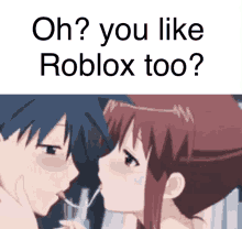 Anime Roblox GIF - Anime Roblox Kiss GIFs