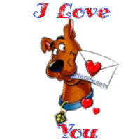 Scooby Doo Love Letter Sticker - Scooby Doo Love Letter Hearts Stickers