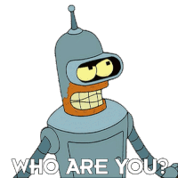 Who Are You Bender Sticker - Who Are You Bender Futurama Stickers
