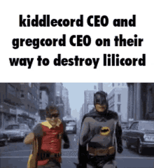 running gregcord kiddlecord batman lillicord