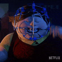 a cartoon character with braces on his face and the word netflix on the bottom right
