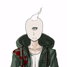 a person with a donut on their head is surrounded by fire .