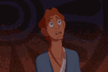 a cartoon of a man with a surprised look on his face and the words aaa