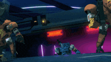 a blue robot with the letter g on the front