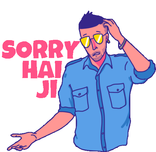 Stud Munda Apologetically Says Sorry. Sticker - Stud Munda Sorry Hai Ji Forgive Me Stickers
