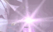 a purple light with the words nnngh written in white