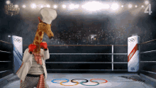 boxing giraffe the masked singer olympic fight