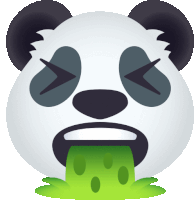 Vomit Panda Sticker - Vomit Panda Joypixels Stickers