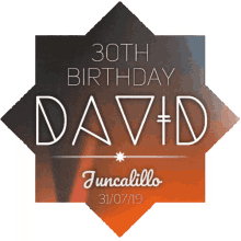 david birthday happy birthday 30th birthday greeting invitation