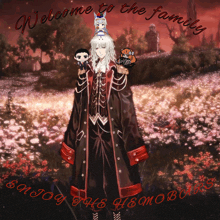 a poster that says welcome to the family enjoy