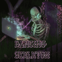 dancing skeleton spooky season spooky hello october welcome october