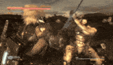 a video game shows two soldiers fighting each other with the numbers 65 and 65 visible