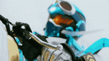 a person wearing a helmet and goggles rides a motorcycle