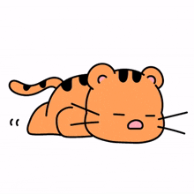 tiger animal lazy exhausted boring