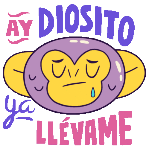 Dramatic Monkey Says "Oh God, Take Me" In Spanish. Sticker - Mono Monito Monkey Cute Stickers