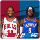 Chicago Bulls (22) Vs. Oklahoma City Thunder (29) First-second Period Break GIF - Nba Basketball Nba 2021 GIFs