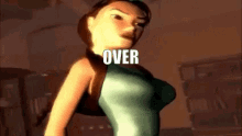 Lara Croft Over My Dead Body GIF - Lara Croft Over My Dead Body Over My Body GIFs