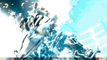 a 4k image of a robot with razr written on the bottom right