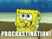 spongebob procrastination rainbow lazy lazying