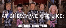a group of dolls standing next to each other with the words at chewy we are like
