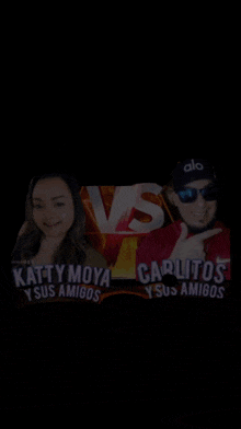 a poster with katty maya and carlito y sus amigos