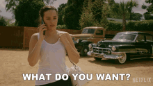 What Do You Want Mary Mouser GIF - What Do You Want Mary Mouser Samantha Larusso GIFs
