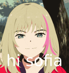 a close up of a girl with the name hisofia