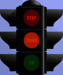 Traffic Light Stop Think Go GIF