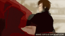 a gif of a man fighting another man with the words make gifs at gifsoup.com