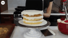 Cake Prep Dessert GIF - Cake Prep Dessert Baking GIFs