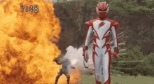 Power Rangers Explosion GIF - Power Rangers Explosion Walking Away GIFs