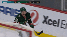 a hockey player with the number 46 on his shirt