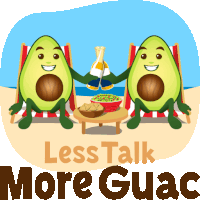 Lets Talk More Guac Avocado Adventures Sticker - Lets Talk More Guac Avocado Adventures Joypixels Stickers