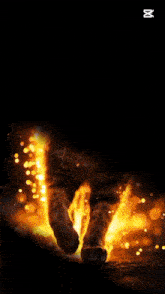 a man 's face is shown in a blurry photo with the letter m on the bottom right