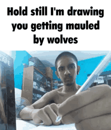 Drawing You Getting Mauled GIF - Drawing You Getting Mauled Wolves GIFs
