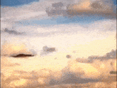 a painting of a cloudy sky with a few clouds in it